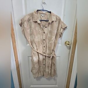 American eagle beige print dress size Large